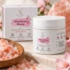 Himalayan Bloom Polishing Face Scrub photographed with its key ingredients