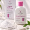 Sweat Defence Gel Cleanser photographed with its key ingredients