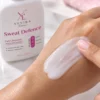 Sweat Defence Gel Cleanser texture swatched on skin